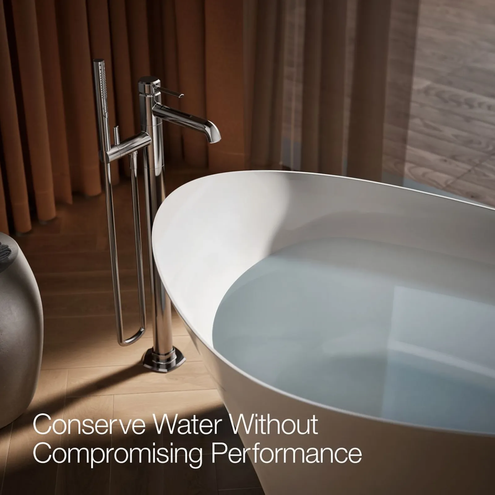 Floor-mount bath filler trim with handshower^Kohler Outlet