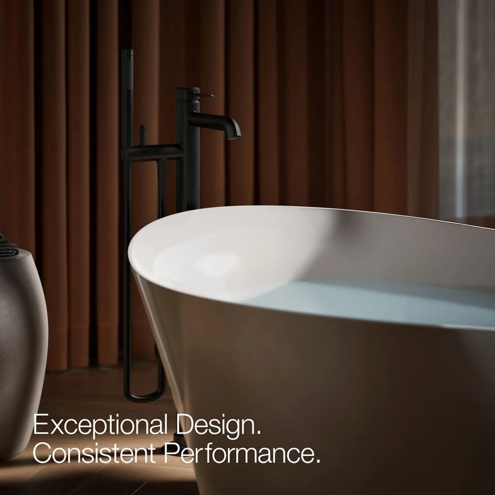 Floor-mount bath filler trim with handshower^Kohler Outlet