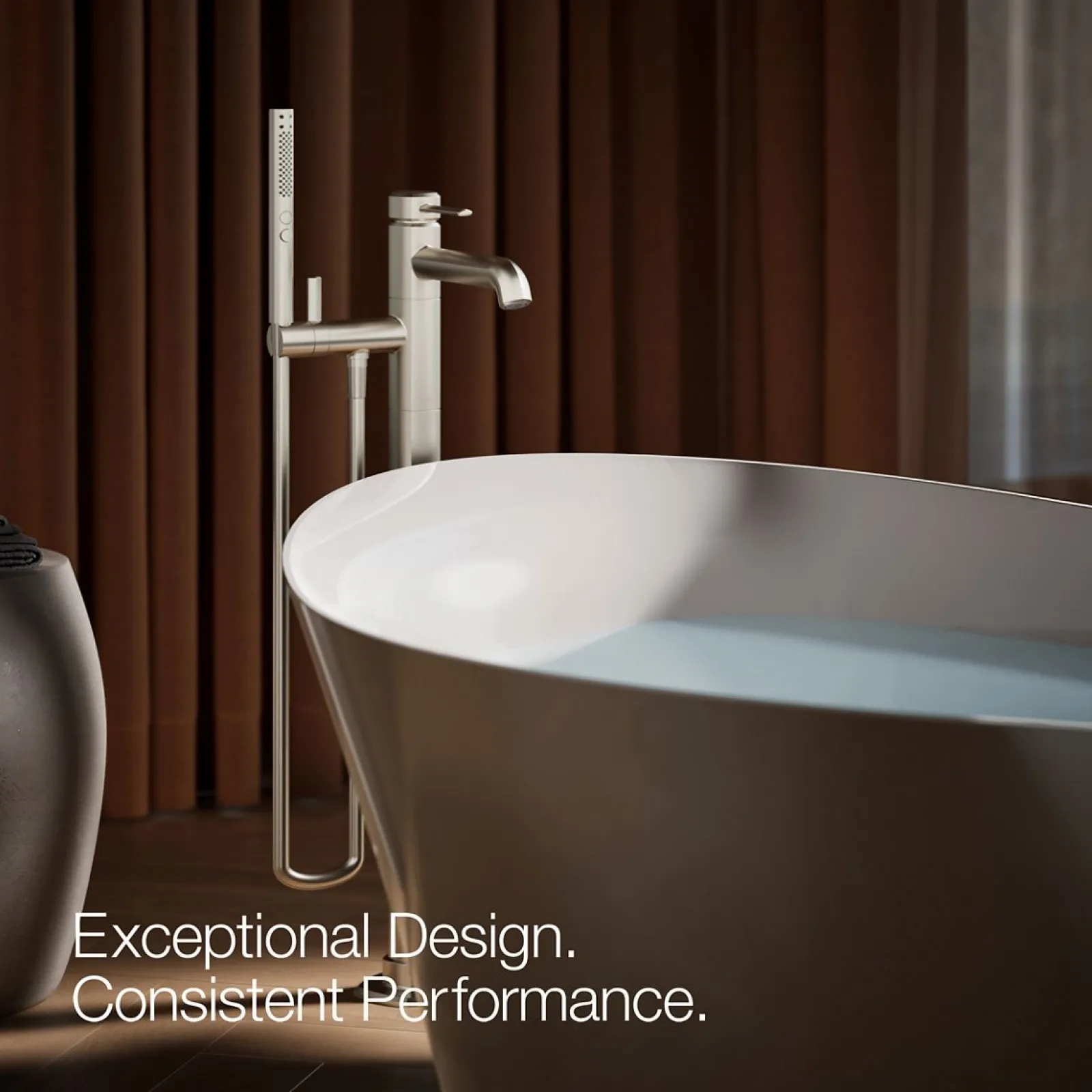 Floor-mount bath filler trim with handshower^Kohler Outlet