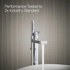 Floor-mount bath filler trim with handshower^Kohler Hot