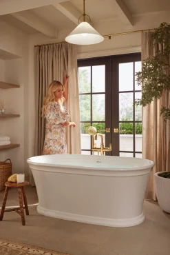 Floor-mount bath filler trim with handshower^Kohler Online