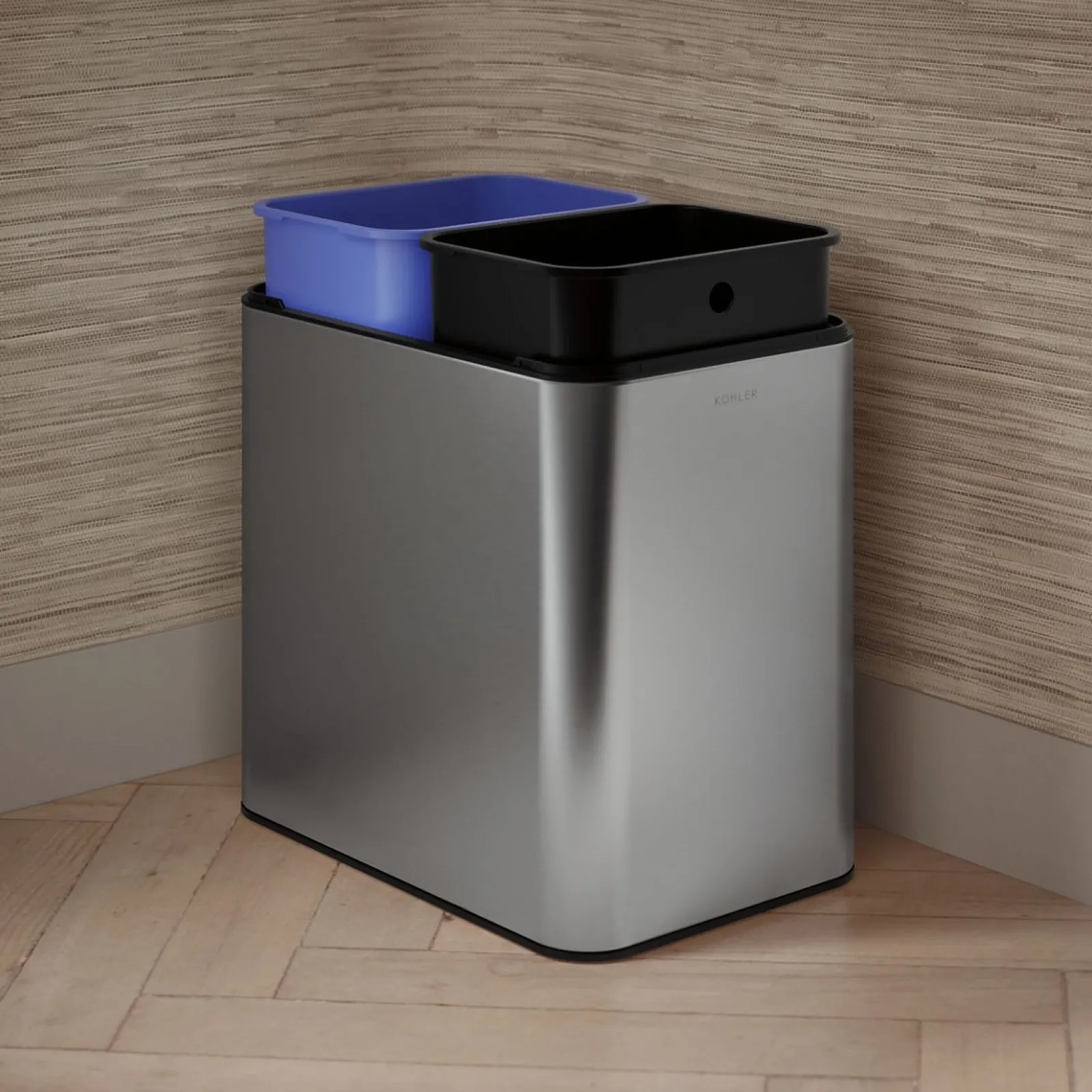 5-3/4-gallon dual-compartment open-top trash can^Kohler New