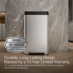 8-gallon loft step trash can^Kohler Hot
