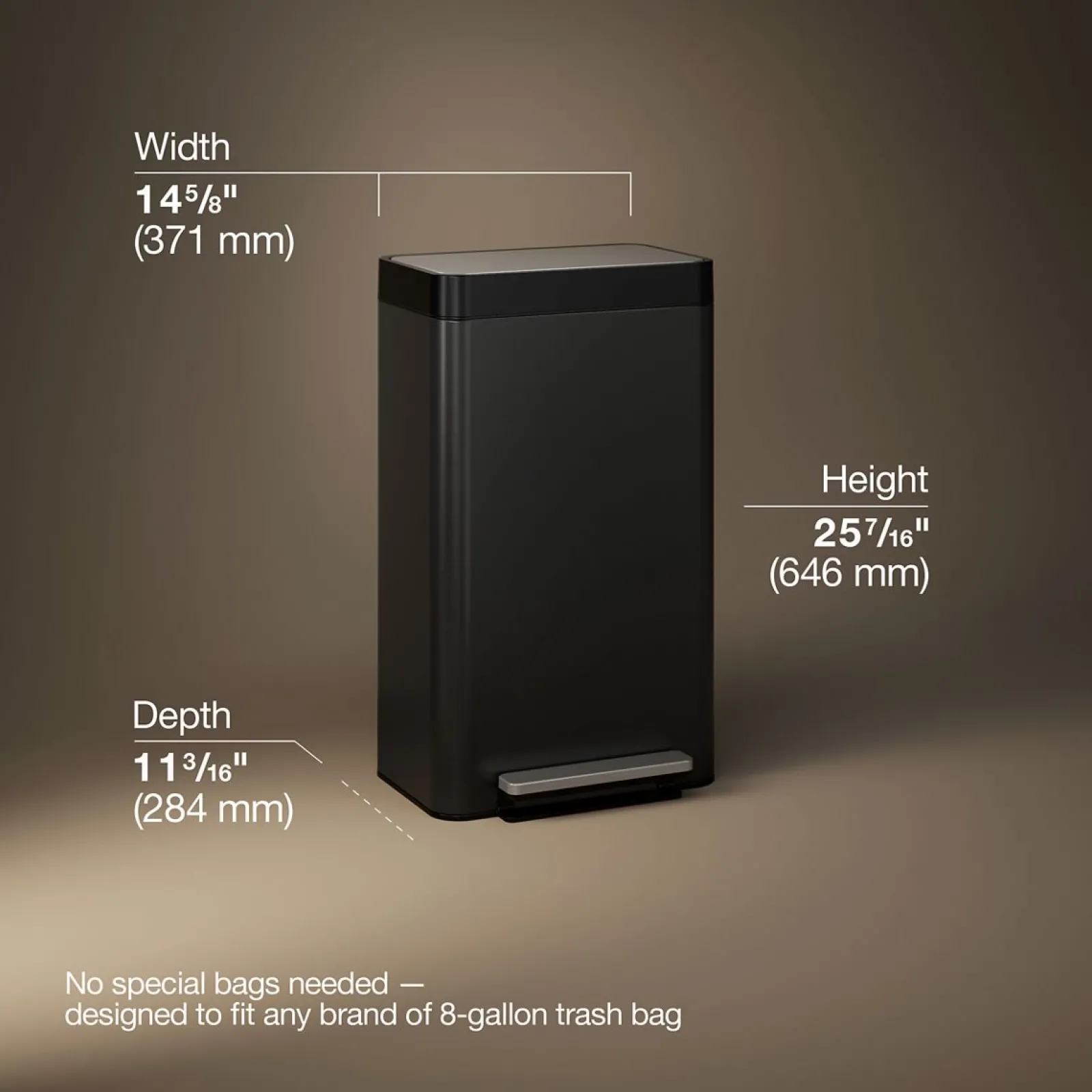 8-gallon loft step trash can^Kohler Hot
