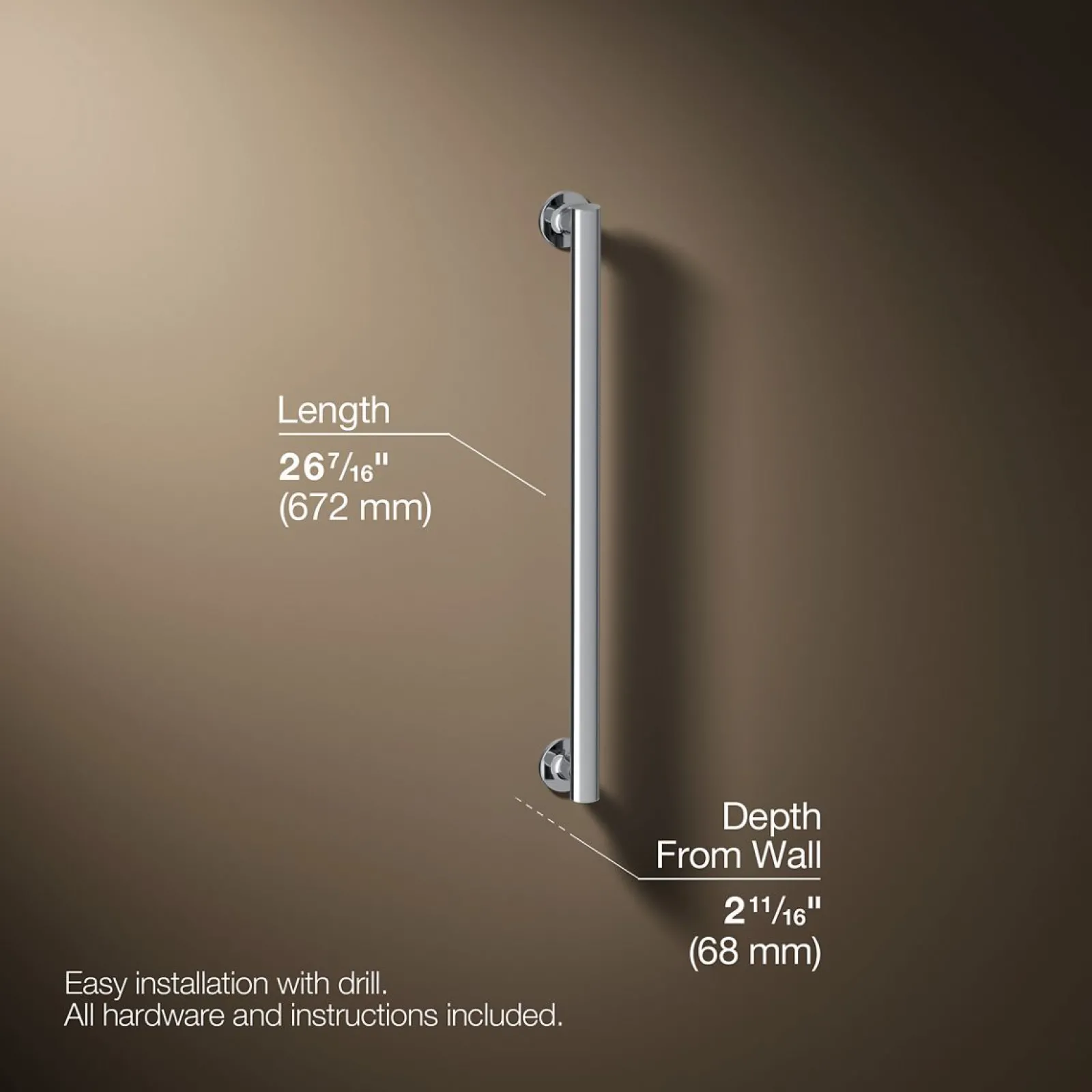 24" grab bar^Kohler Hot