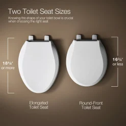 Heated ReadyLatch® Quiet-Close™ round-front toilet seat^Kohler Online