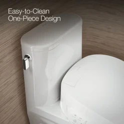 Hidden cord one-piece compact elongated toilet with skirted trapway, 1.28 gpf^Kohler New