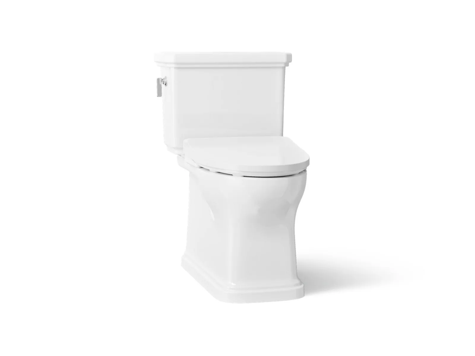 Hidden cord two-piece elongated toilet with skirted trapway, 1.28 gpf^Kohler Discount