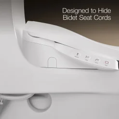 Hidden cord two-piece elongated toilet with skirted trapway, 1.28 gpf^Kohler Discount