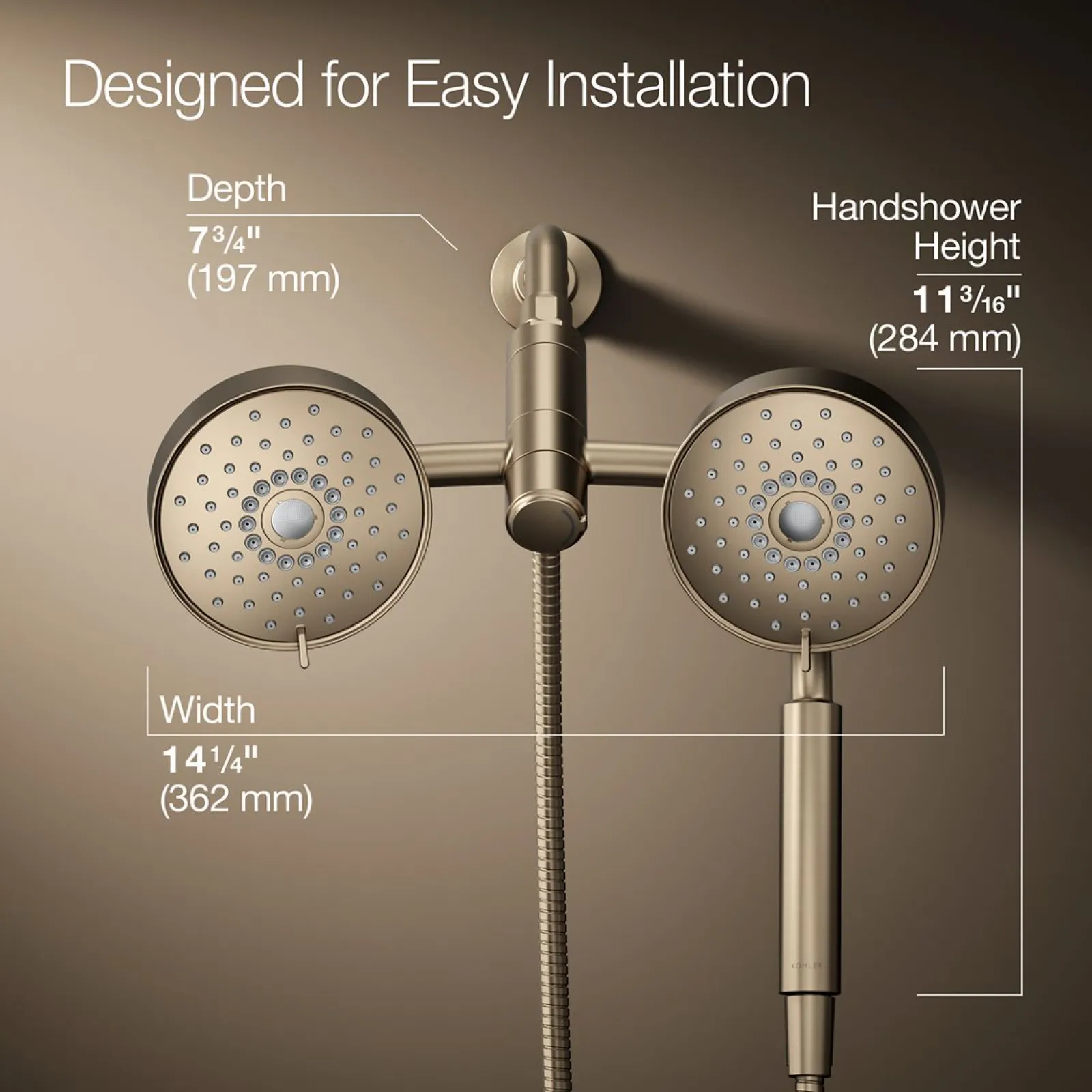 2-in-1 multifunction 1.75 gpm shower combo kit^Kohler Hot