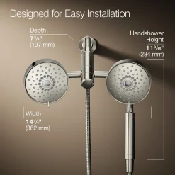2-in-1 multifunction 1.75 gpm shower combo kit^Kohler Hot