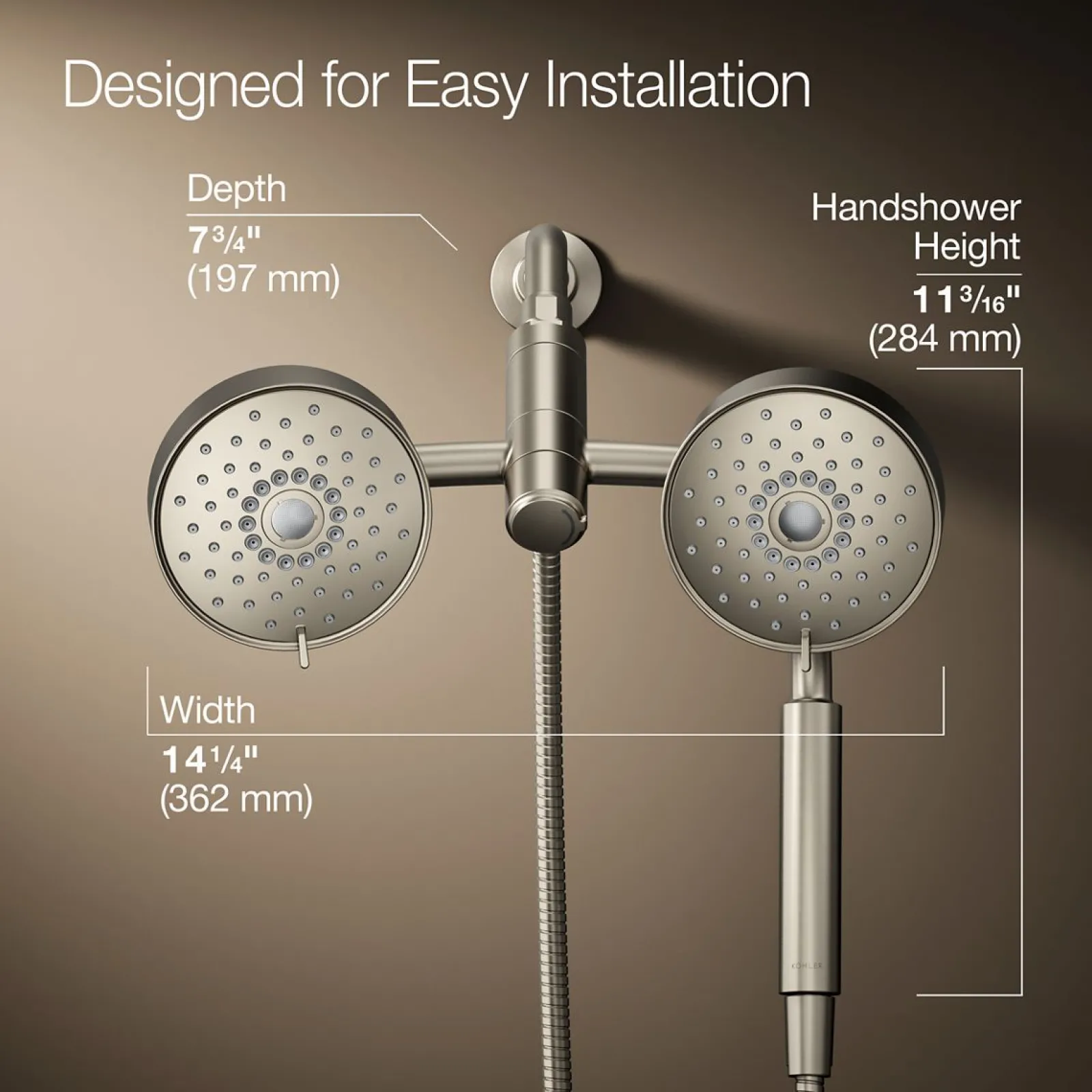 2-in-1 multifunction 1.75 gpm shower combo kit^Kohler Hot
