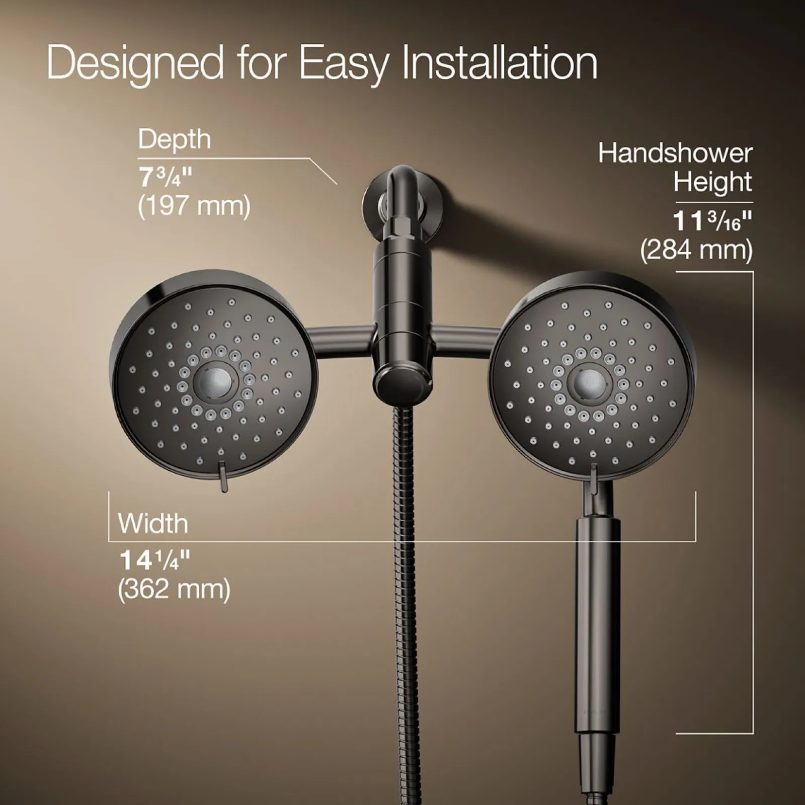 2-in-1 multifunction 1.75 gpm shower combo kit^Kohler Hot