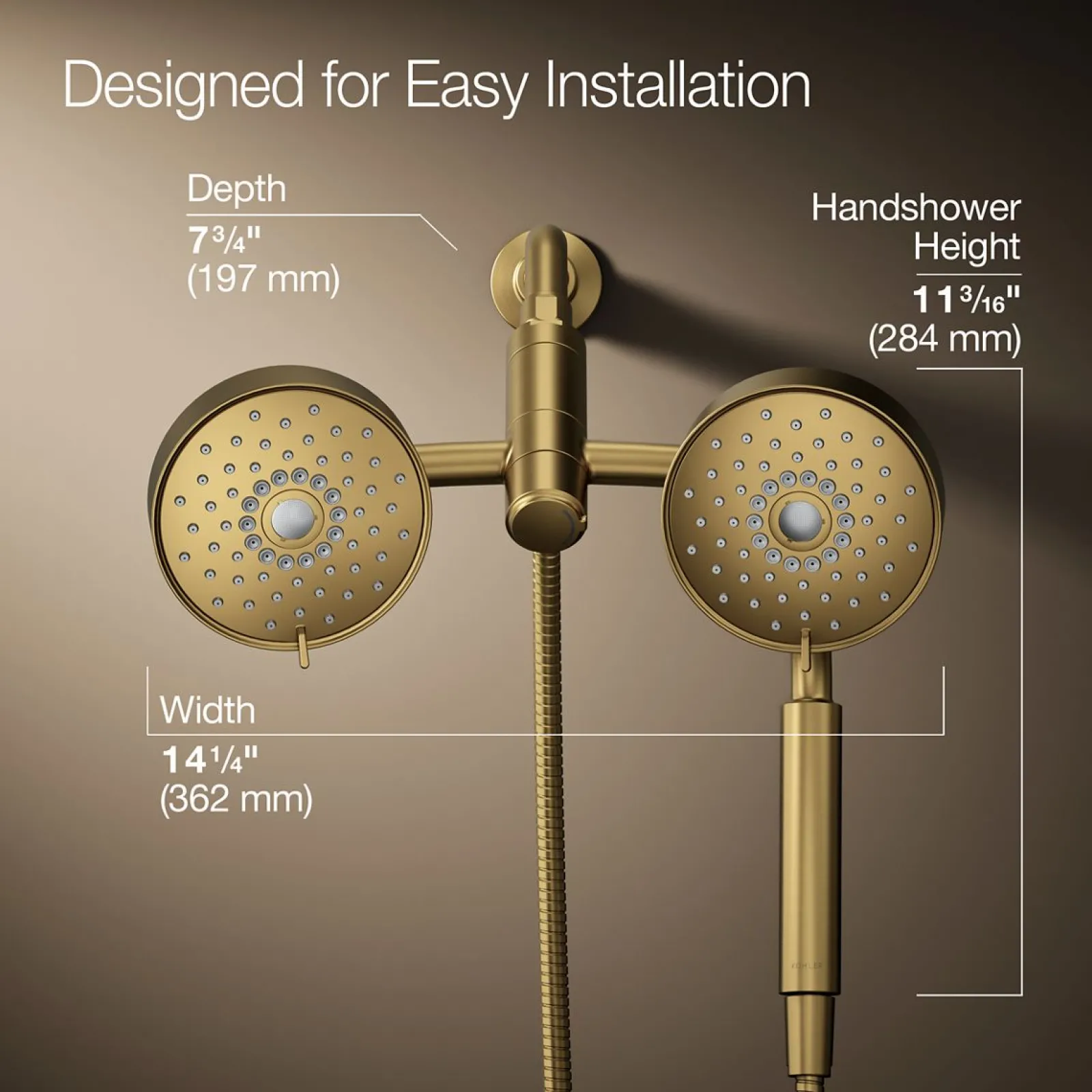 2-in-1 multifunction 1.75 gpm shower combo kit^Kohler Hot