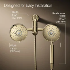 2-in-1 multifunction 1.75 gpm shower combo kit^Kohler Hot