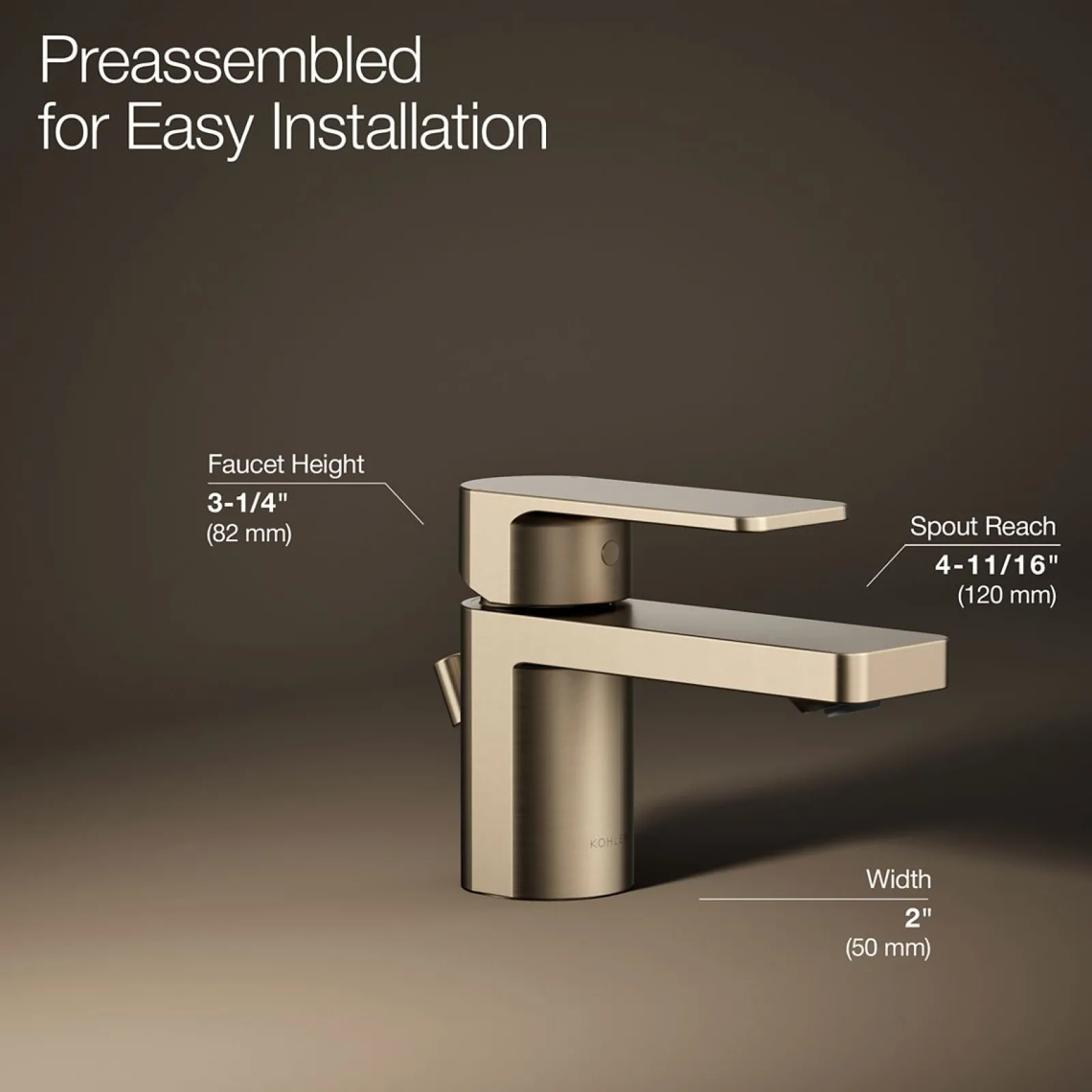 Low single-handle bathroom sink faucet, 1.2 gpm^Kohler Clearance