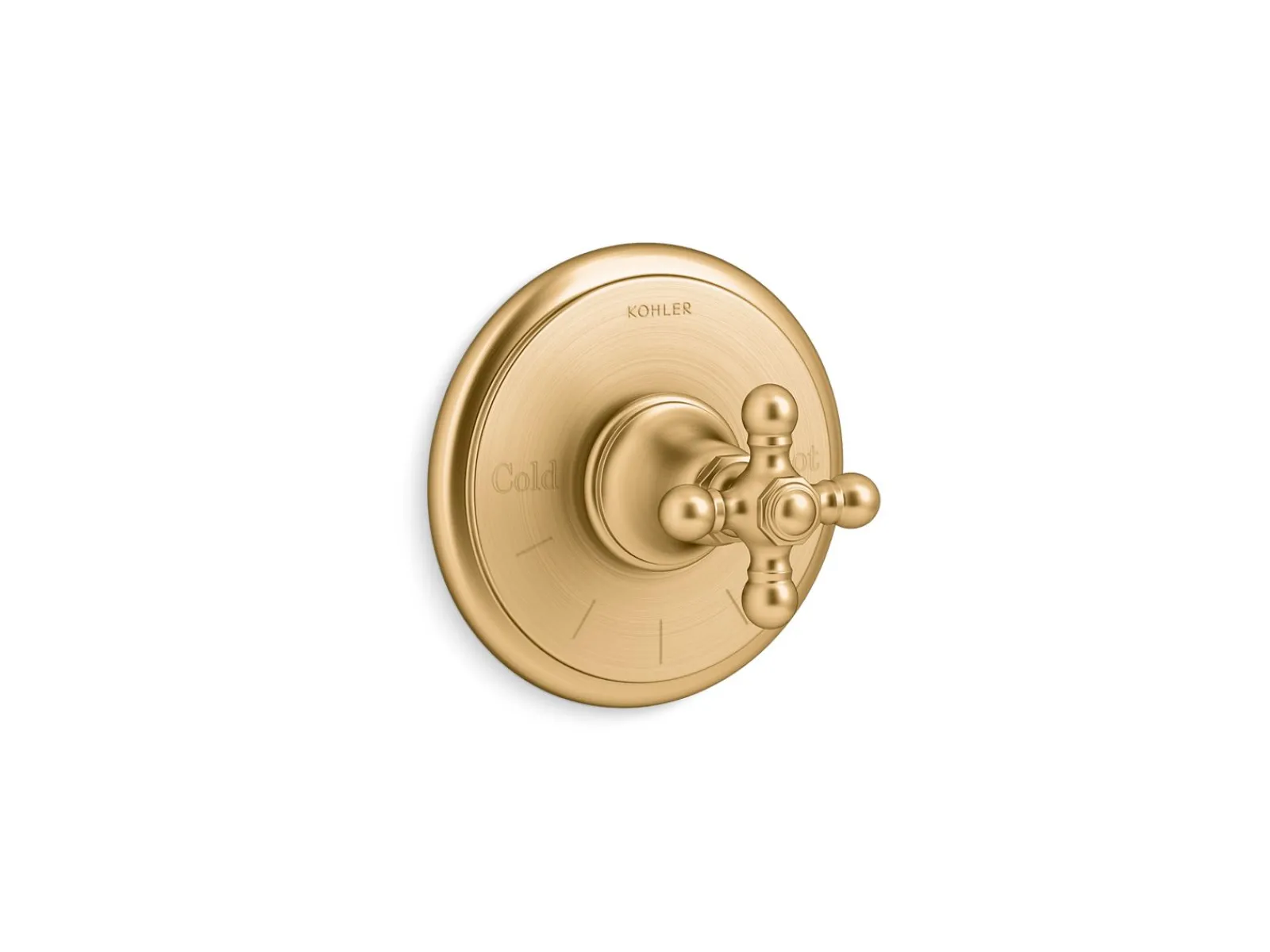 MasterShower® temperature control valve trim with cross handle^Kohler Online