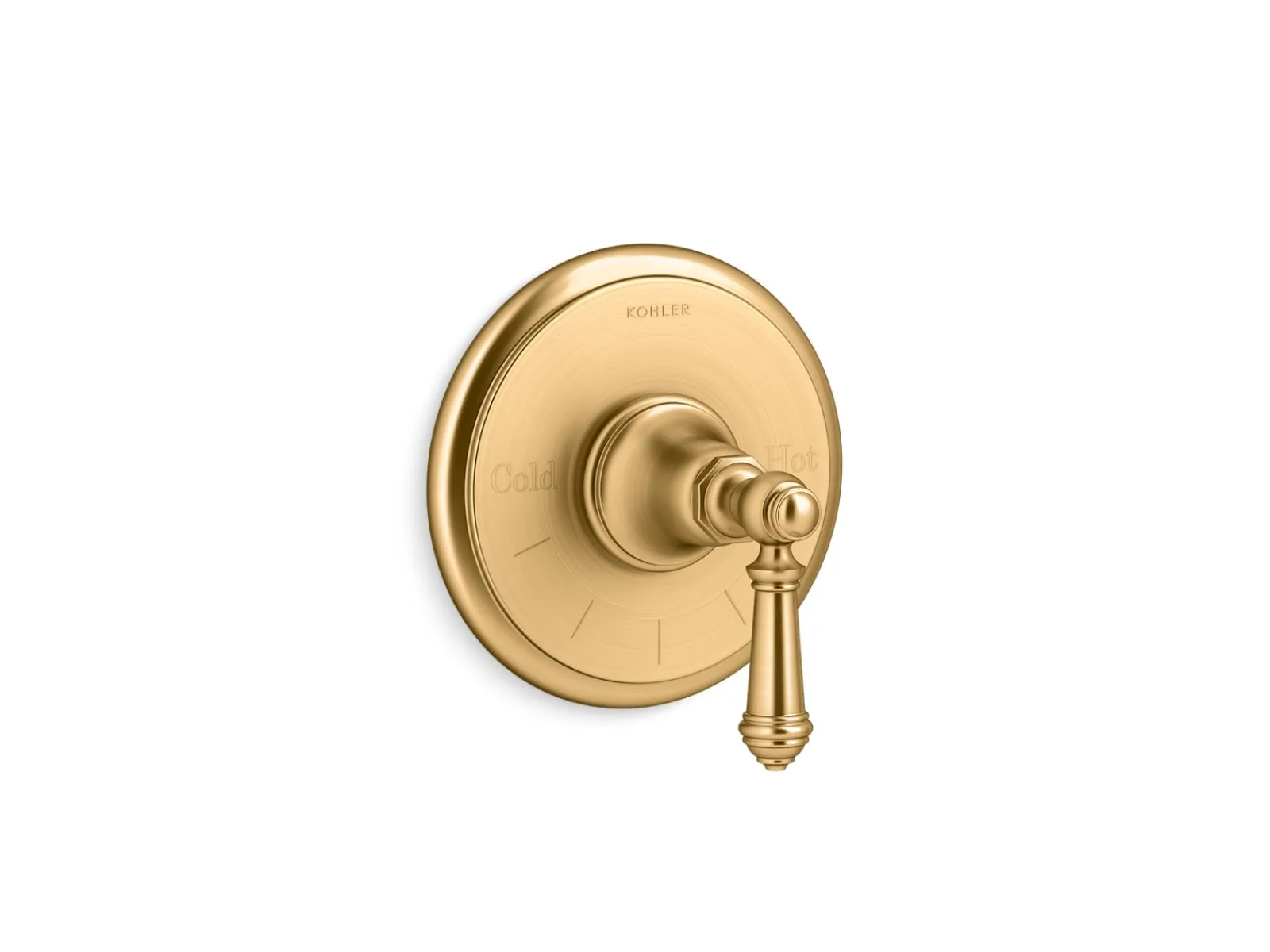MasterShower® temperature control valve trim with lever handle^Kohler Hot