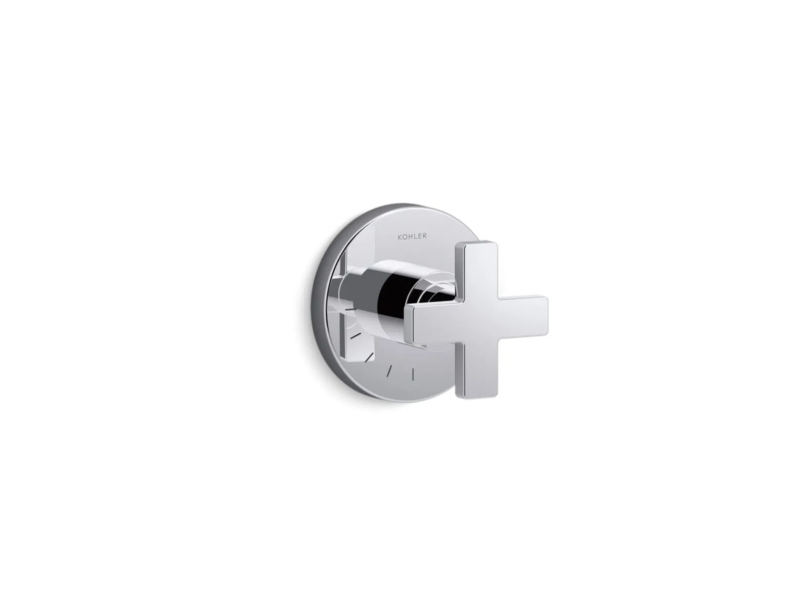 MasterShower® volume control valve trim with cross handle^Kohler