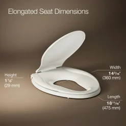 Nightlight ReadyLatch® Quiet-Close™ elongated toilet seat^Kohler Clearance