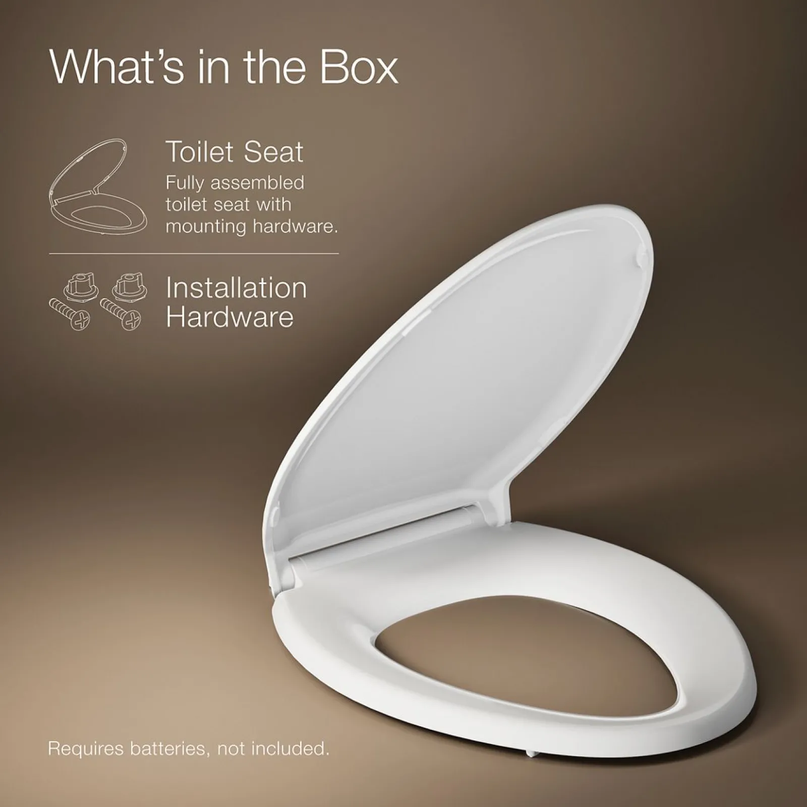 Nightlight ReadyLatch® Quiet-Close™ elongated toilet seat^Kohler Clearance