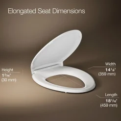 Nightlight ReadyLatch® Quiet-Close™ elongated toilet seat^Kohler Clearance