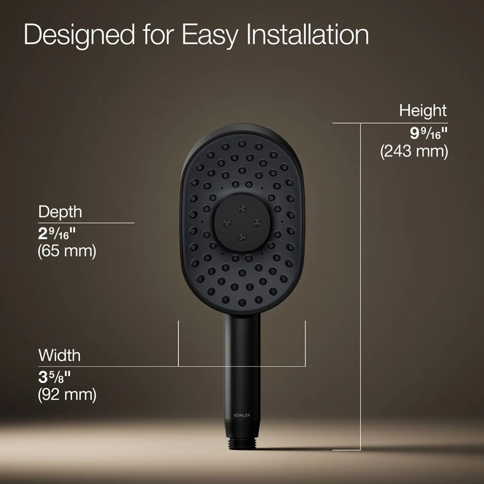 Oblong three-function handshower, 2.5 gpm^Kohler New