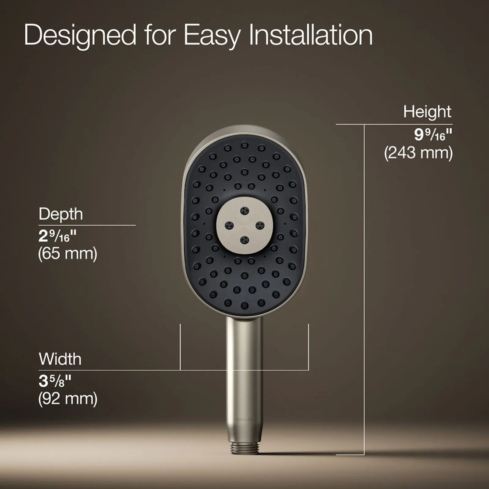 Oblong three-function handshower, 2.5 gpm^Kohler New