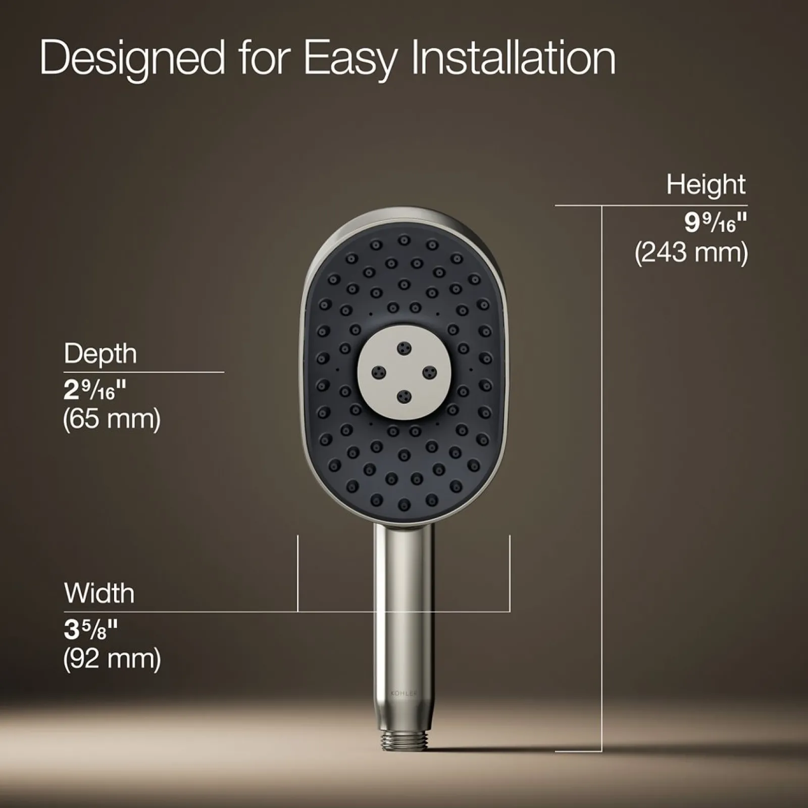 Oblong three-function handshower, 2.5 gpm^Kohler New