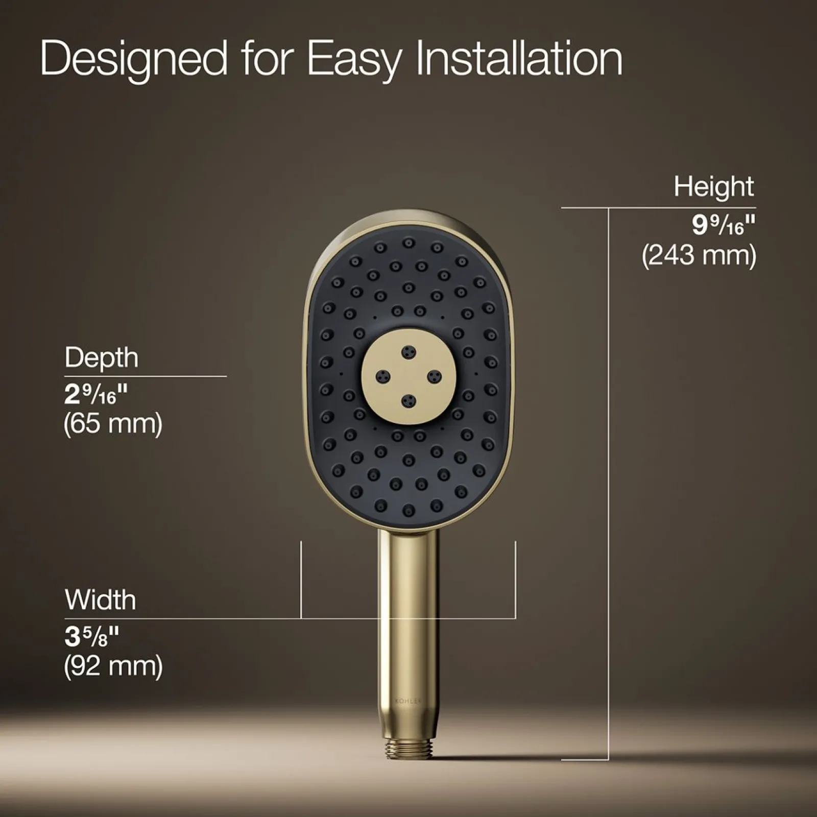 Oblong three-function handshower, 2.5 gpm^Kohler New