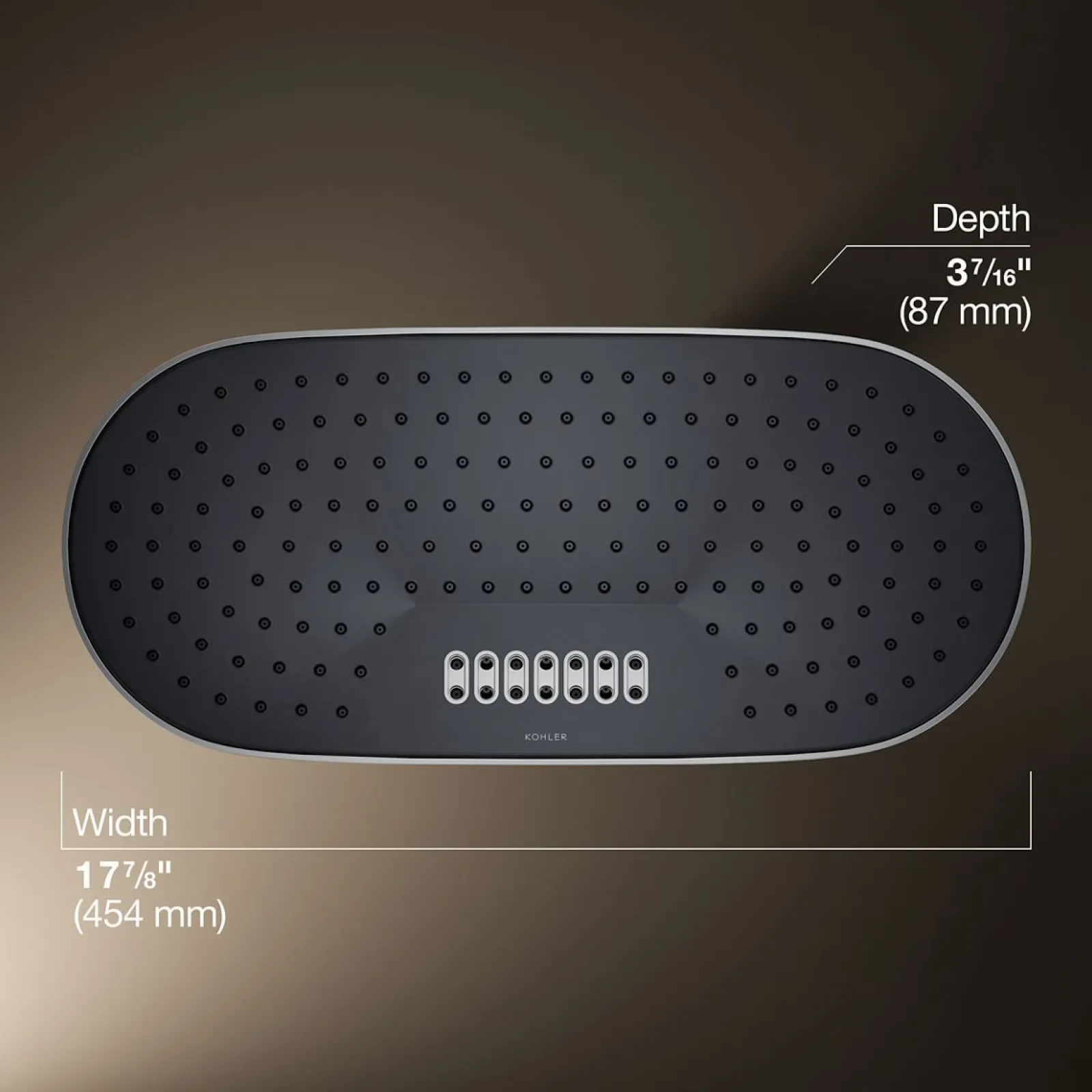Oblong 18" two-function rainhead, 2.5 gpm^Kohler Clearance