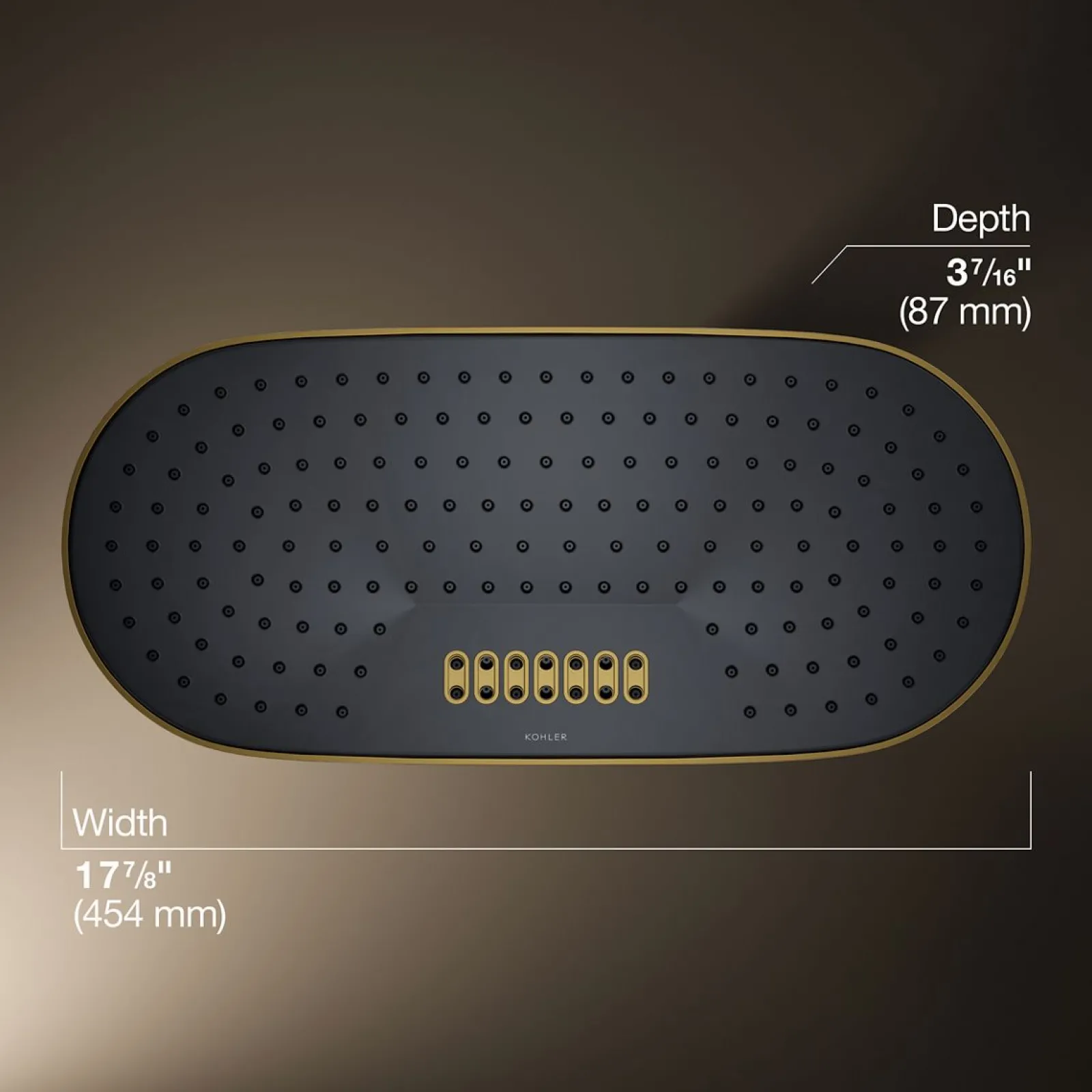 Oblong 18" two-function rainhead, 2.5 gpm^Kohler Clearance