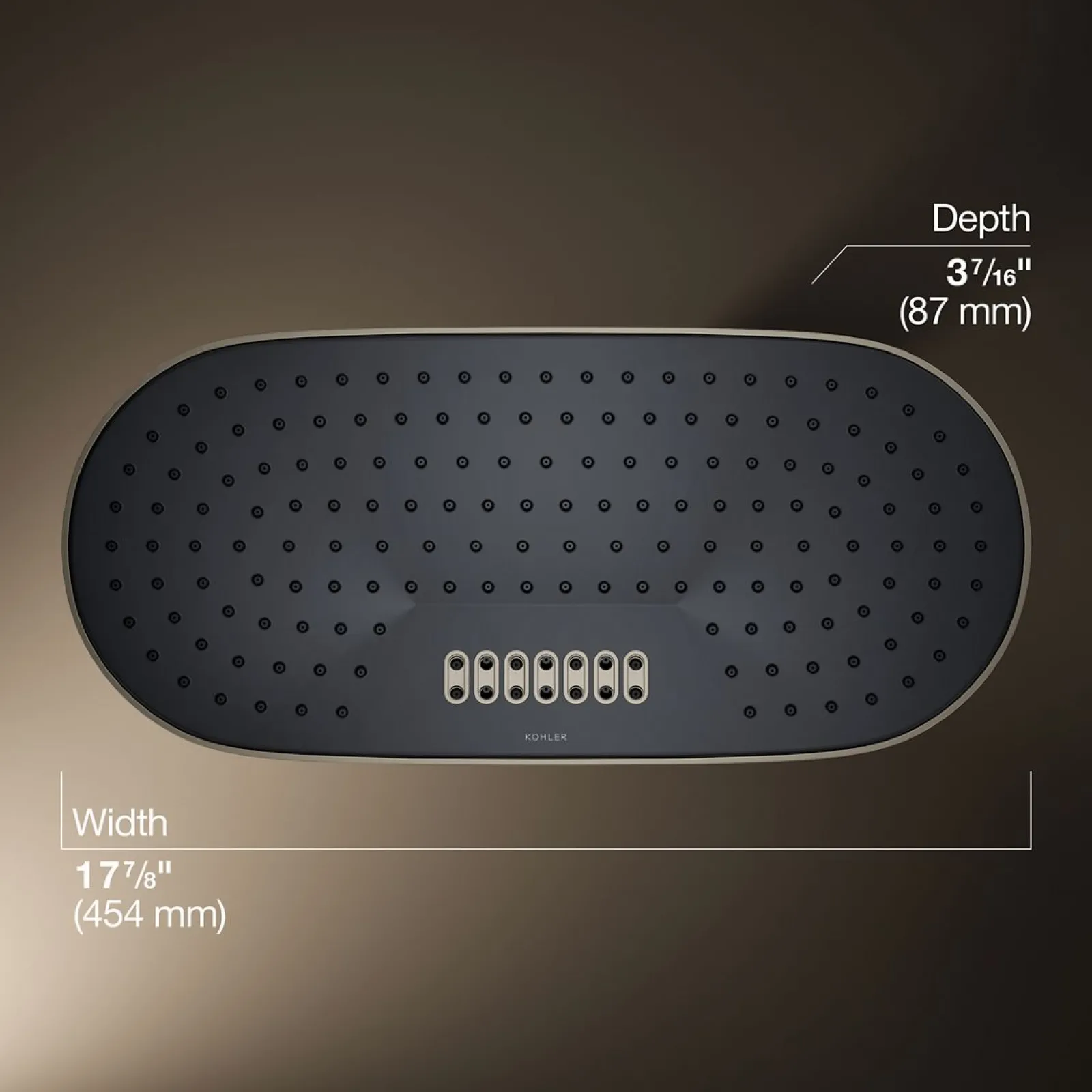 Oblong 18" two-function rainhead, 2.5 gpm^Kohler Clearance