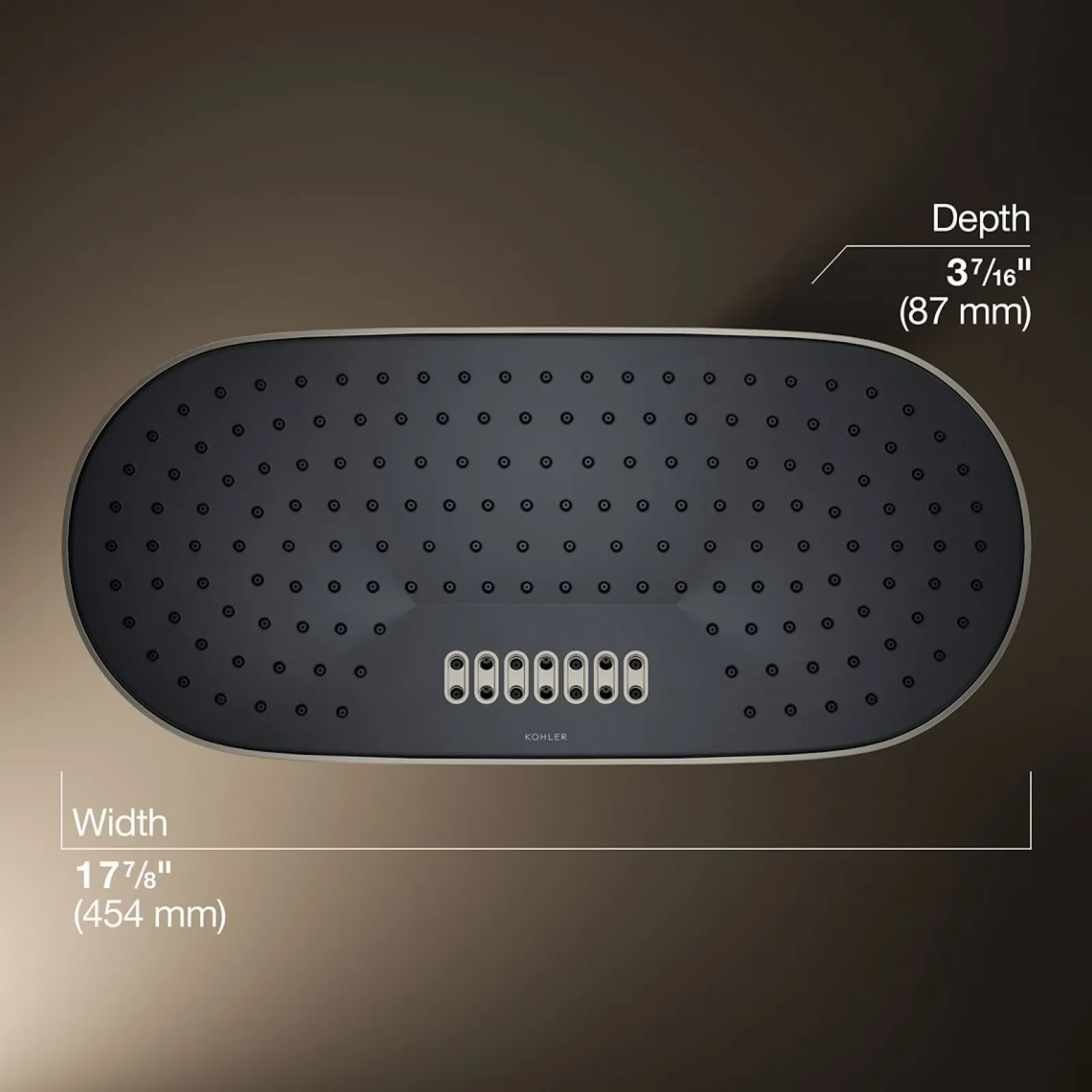 Oblong 18" two-function rainhead, 2.5 gpm^Kohler Clearance