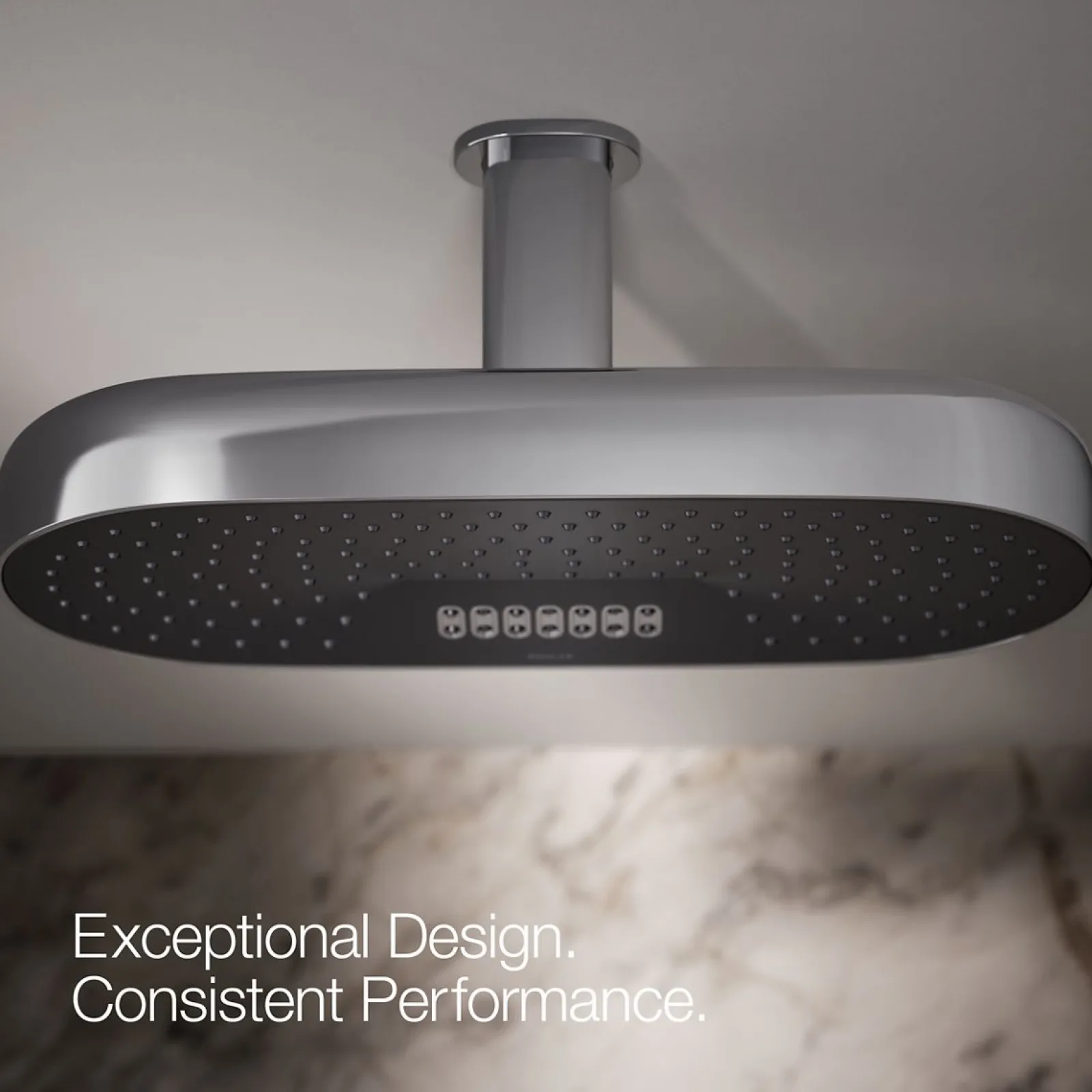 Oblong 18" two-function rainhead, 2.5 gpm^Kohler Clearance