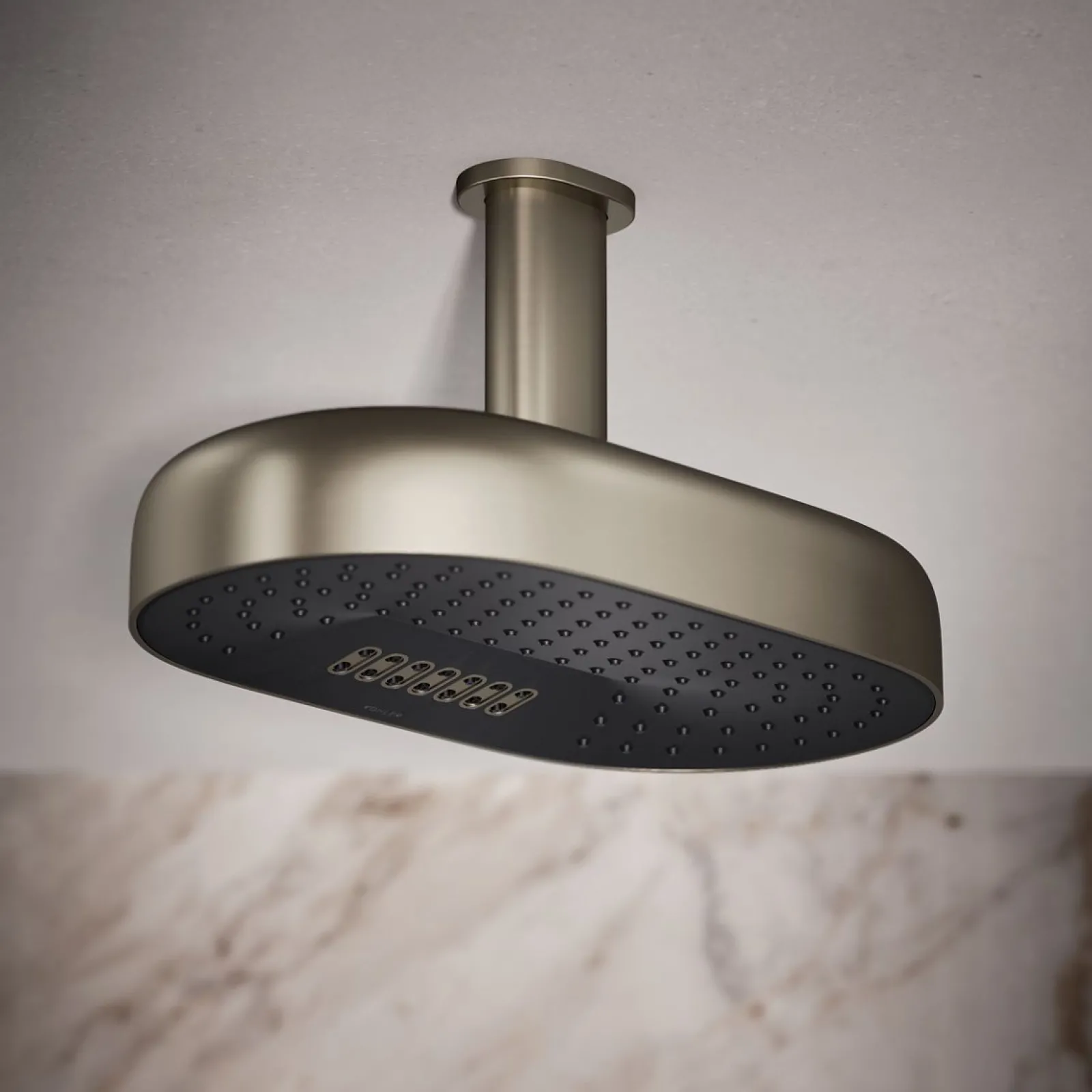 Oblong 14" two-function rainhead, 2.5 gpm^Kohler Best