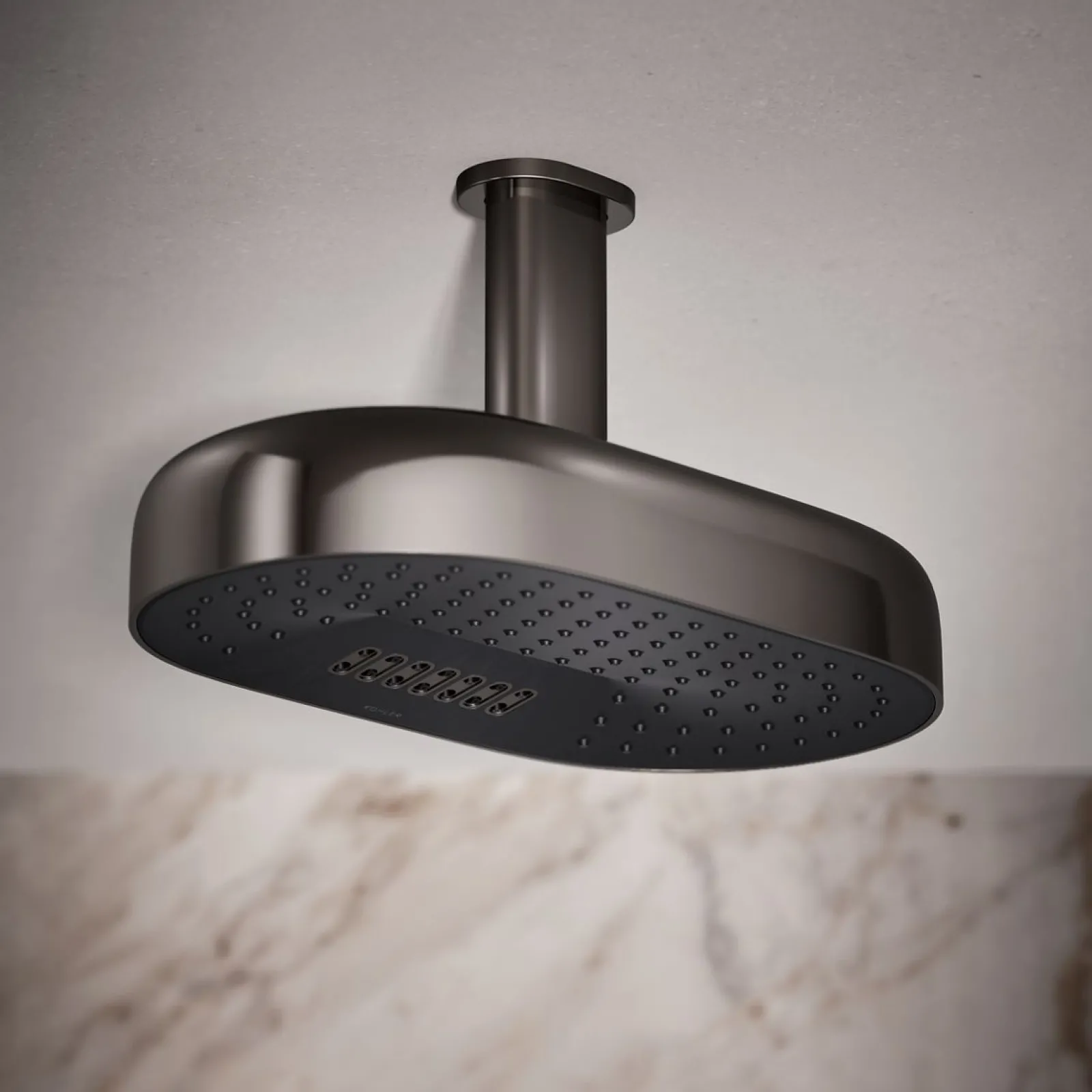 Oblong 14" two-function rainhead, 2.5 gpm^Kohler Best