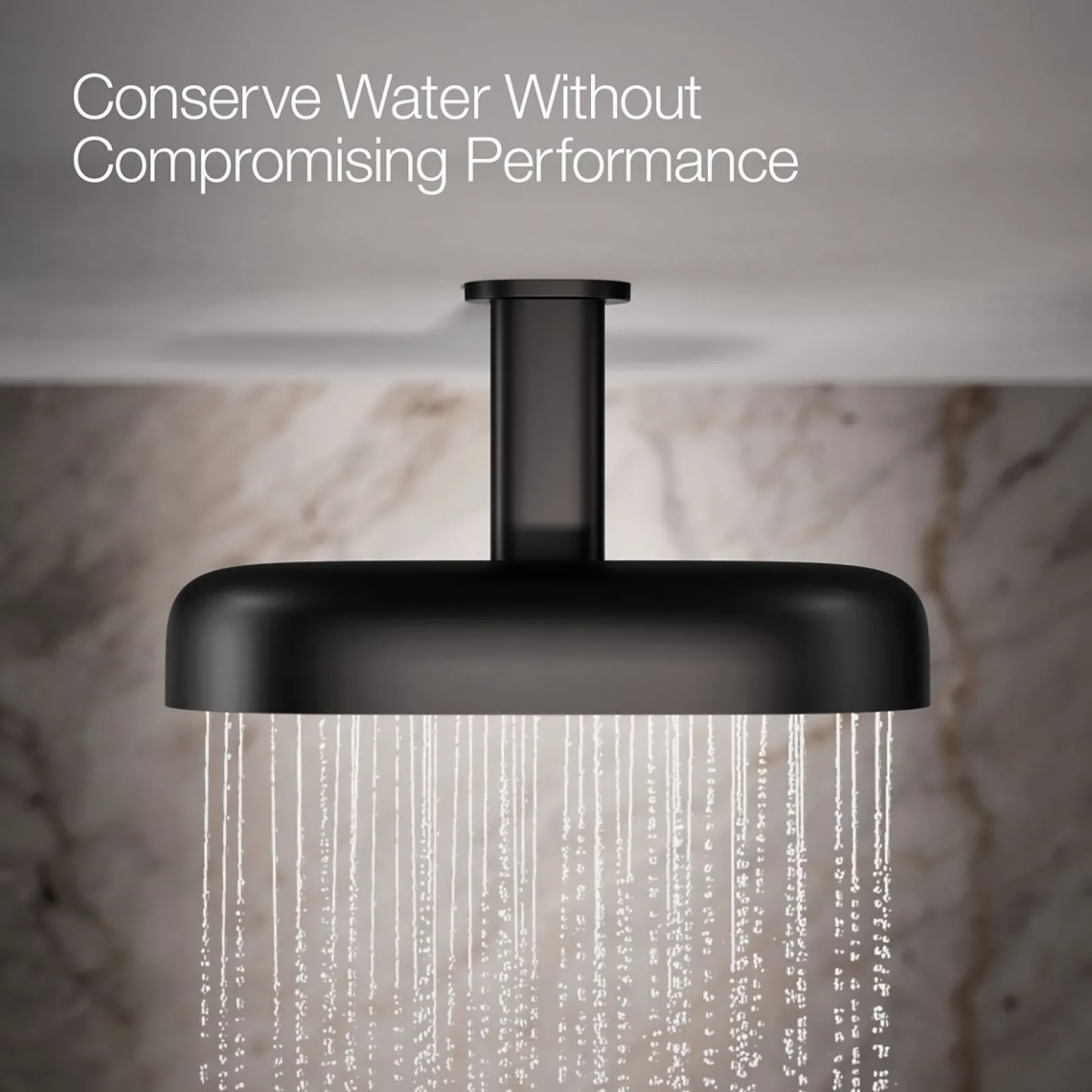 Oblong 14" two-function rainhead, 2.5 gpm^Kohler Best