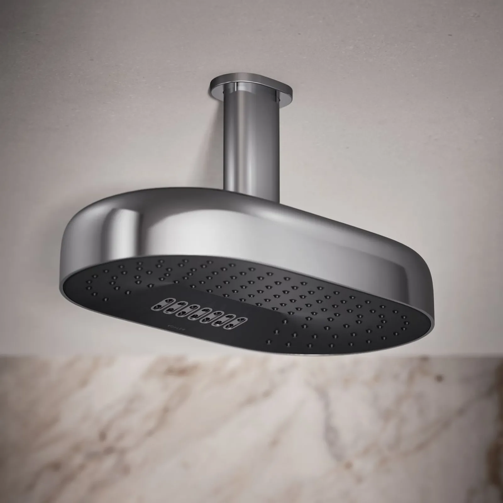Oblong 14" two-function rainhead, 2.5 gpm^Kohler Best
