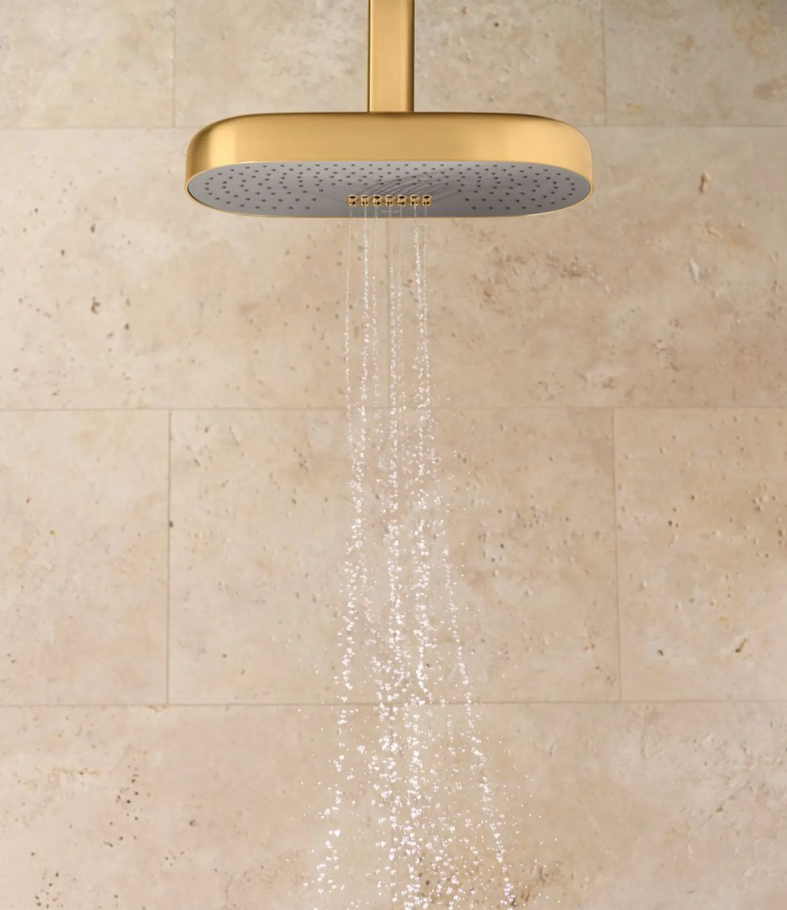 Oblong 14" two-function rainhead, 2.5 gpm^Kohler Best