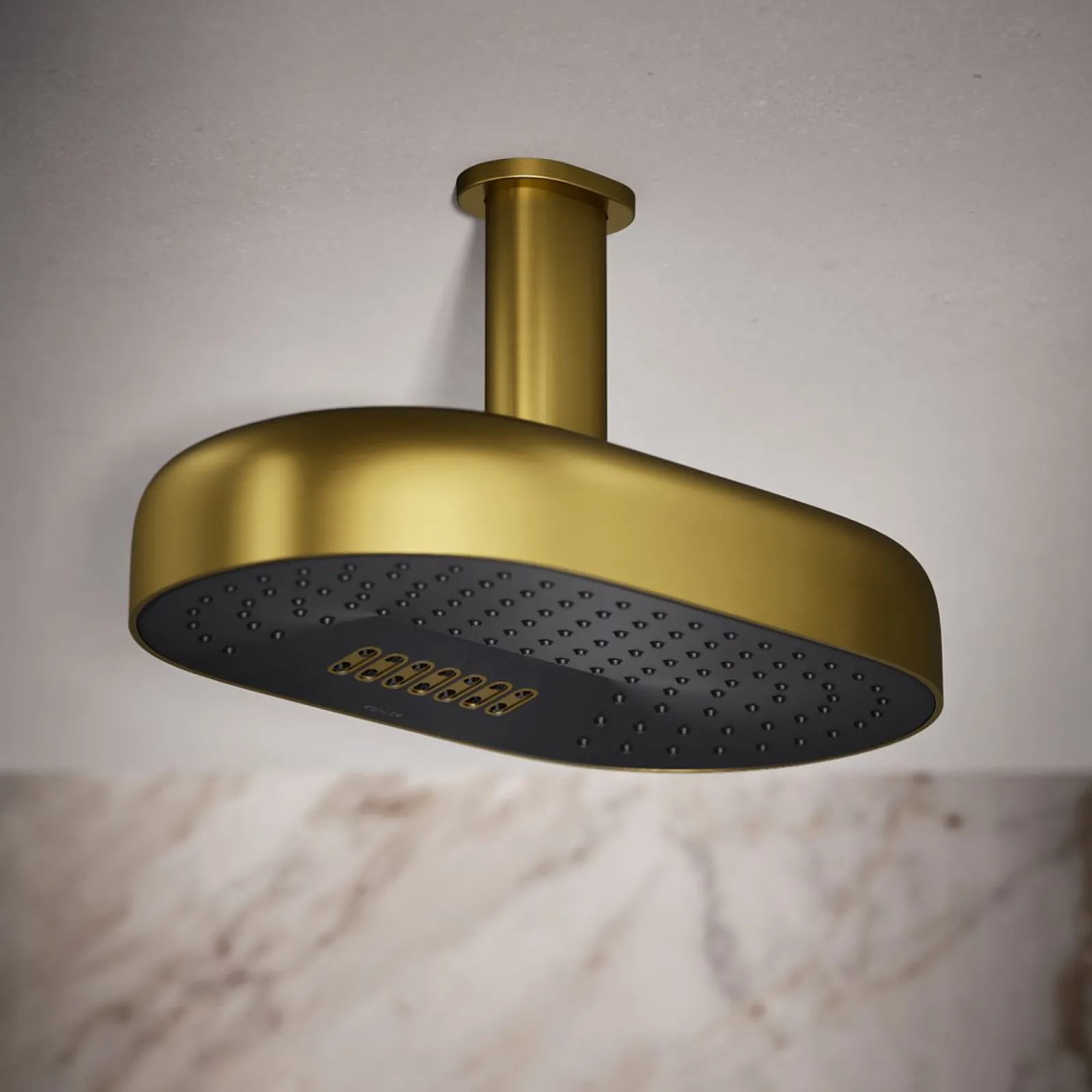 Oblong 14" two-function rainhead, 2.5 gpm^Kohler Best