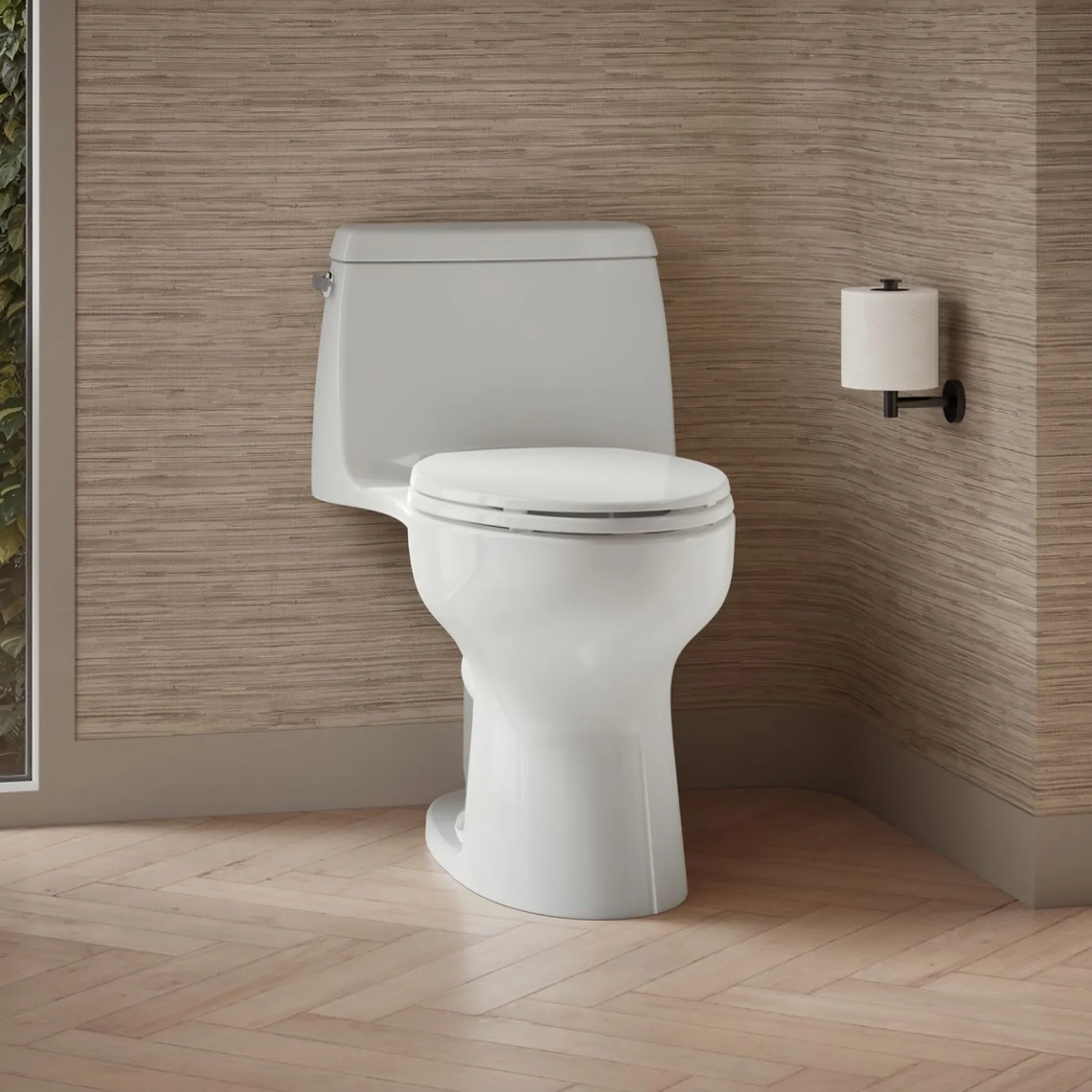 One-piece compact elongated 1.6 gpf toilet with Revolution 360® swirl flushing technology^Kohler Outlet