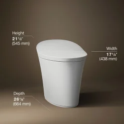 One-piece compact elongated smart toilet, dual-flush^Kohler Discount