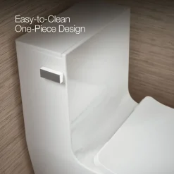 One-piece compact elongated toilet with skirted trapway, dual-flush^Kohler Outlet