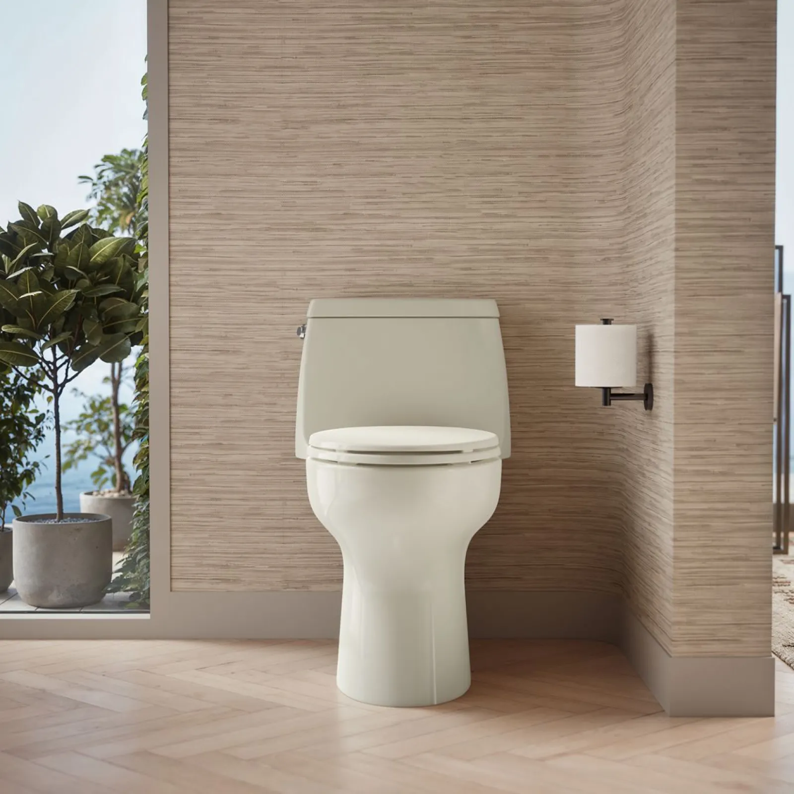 One-piece compact elongated toilet, 1.28 gpf^Kohler Clearance