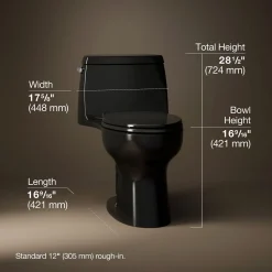 One-piece compact elongated toilet, 1.28 gpf^Kohler Clearance