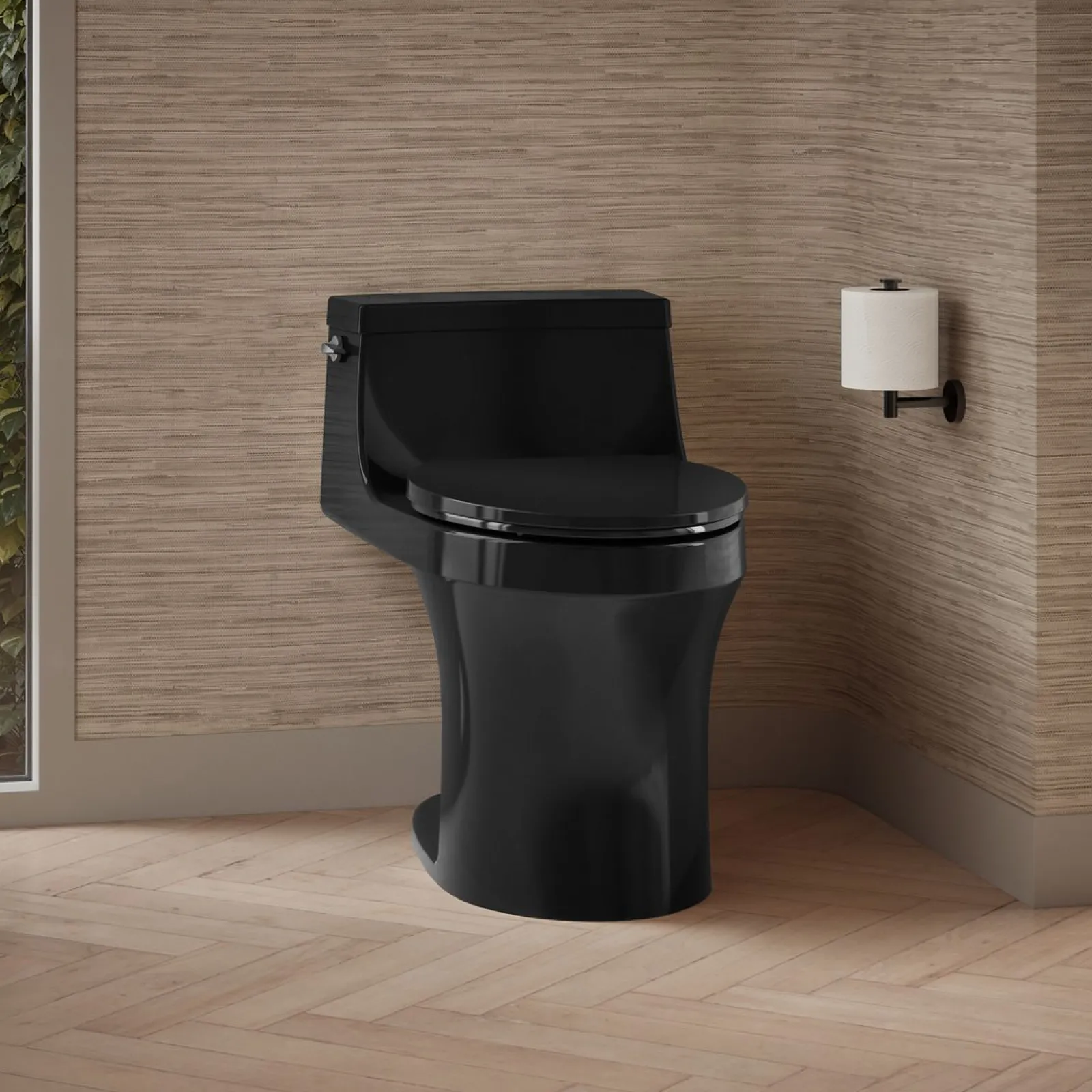 One-piece compact elongated toilet with concealed trapway, 1.28 gpf^Kohler