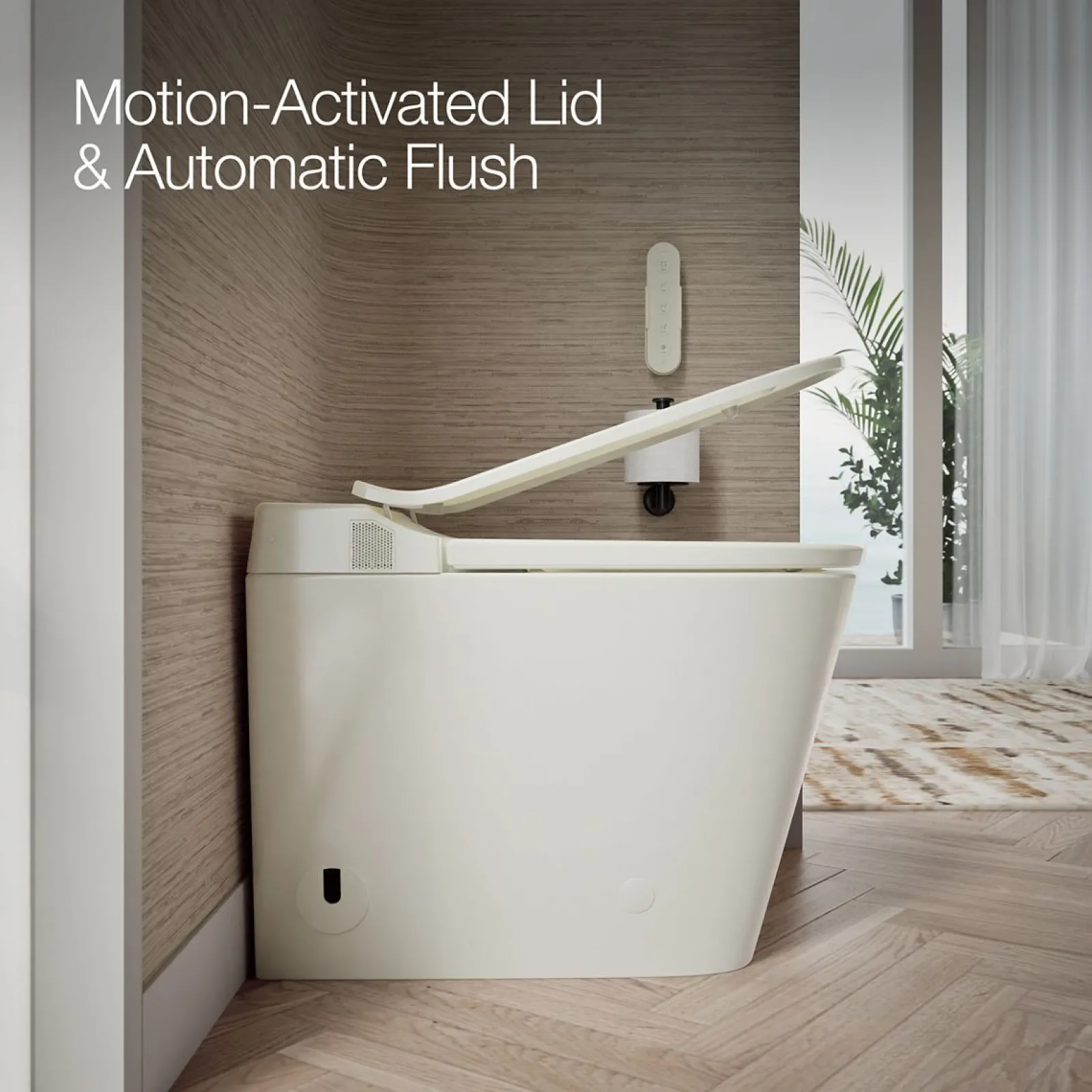 One-piece elongated smart toilet, dual-flush^Kohler