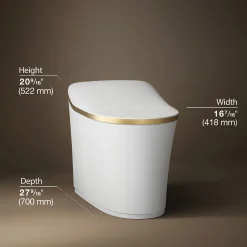 One-piece elongated smart toilet, dual-flush^Kohler Clearance