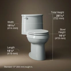 One-piece elongated toilet, 1.28 gpf^Kohler New
